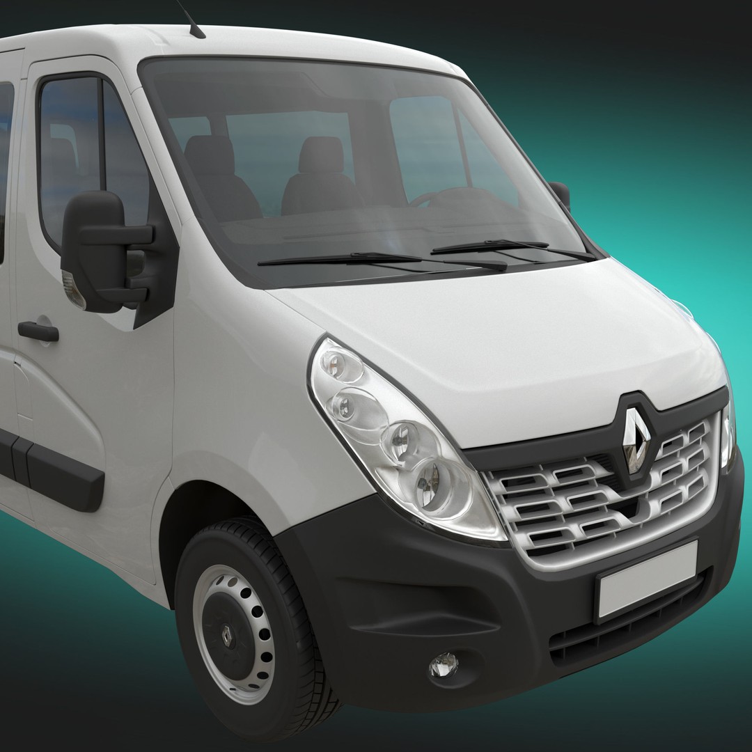 Renault Master 3D Model – High Poly Minivan, FBX, OBJ, Blender - View 7