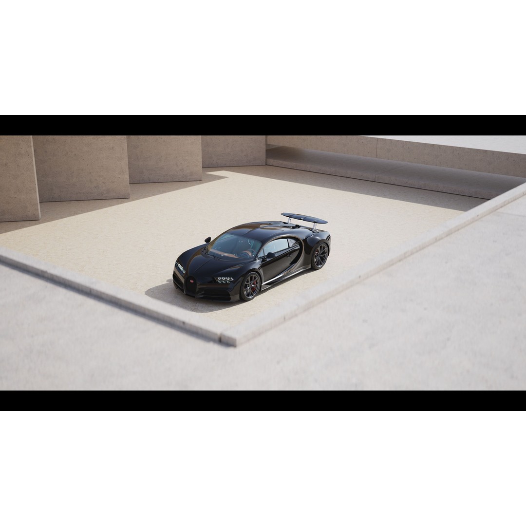 Bugatti Chiron 3D Model – Automotive Environment for Unreal Engine 5.5 - View 12