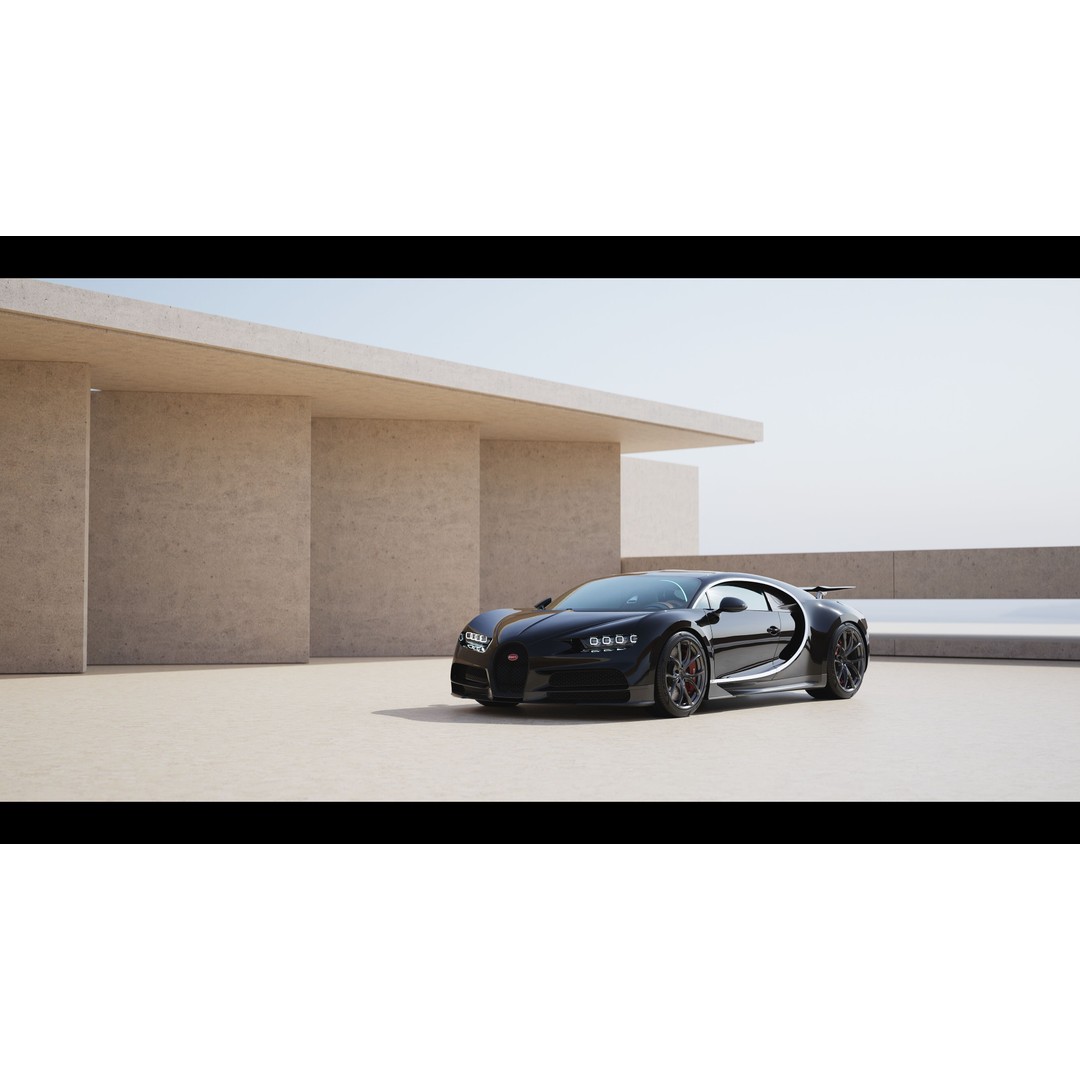 Bugatti Chiron 3D Model – Automotive Environment for Unreal Engine 5.5 - View 13
