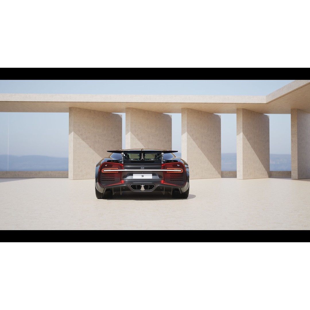 Bugatti Chiron 3D Model – Automotive Environment for Unreal Engine 5.5 - View 6