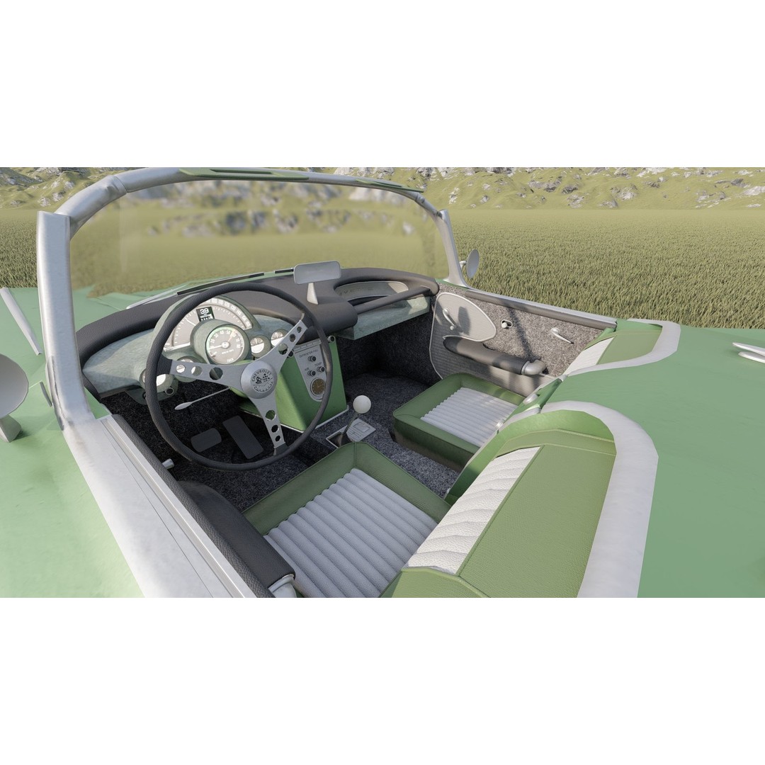 Chevrolet Corvette 1950s 3D Model – Classic Antique Car, Lumion Ready - View 21