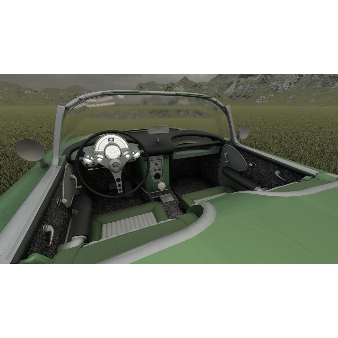 Chevrolet Corvette 1950s 3D Model – Classic Antique Car, Lumion Ready - View 29