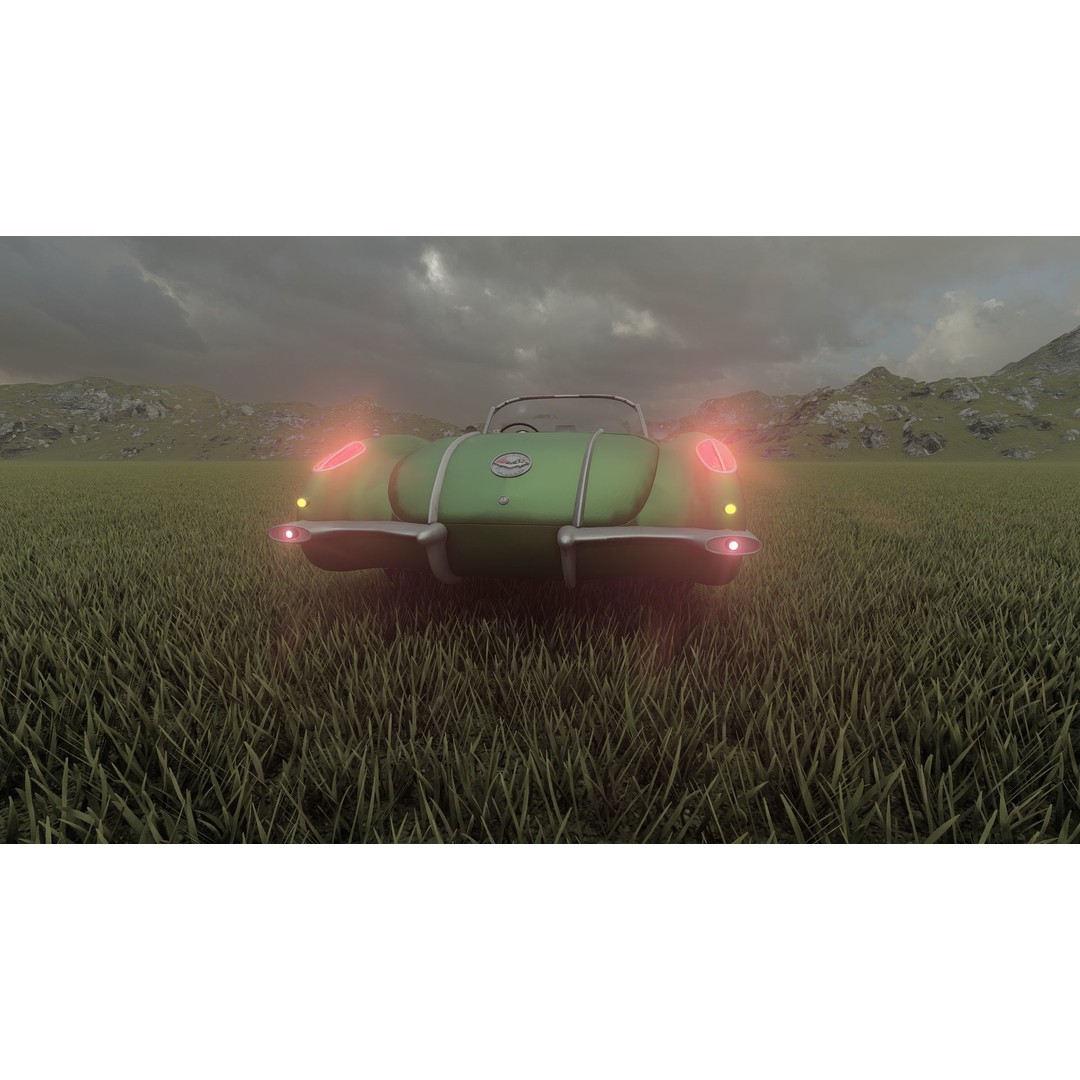 Chevrolet Corvette 1950s 3D Model – Classic Antique Car, Lumion Ready - View 33