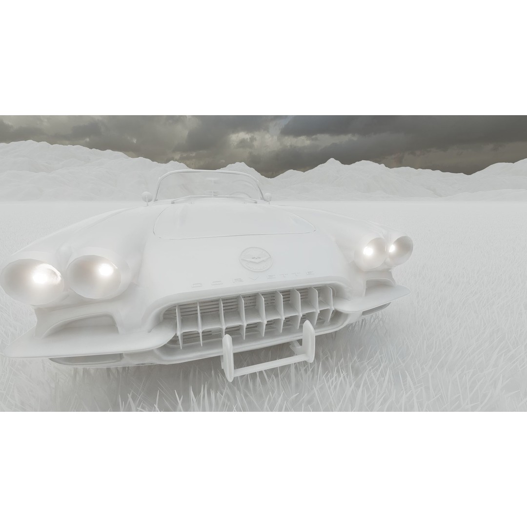 Chevrolet Corvette 1950s 3D Model – Classic Antique Car, Lumion Ready - View 38