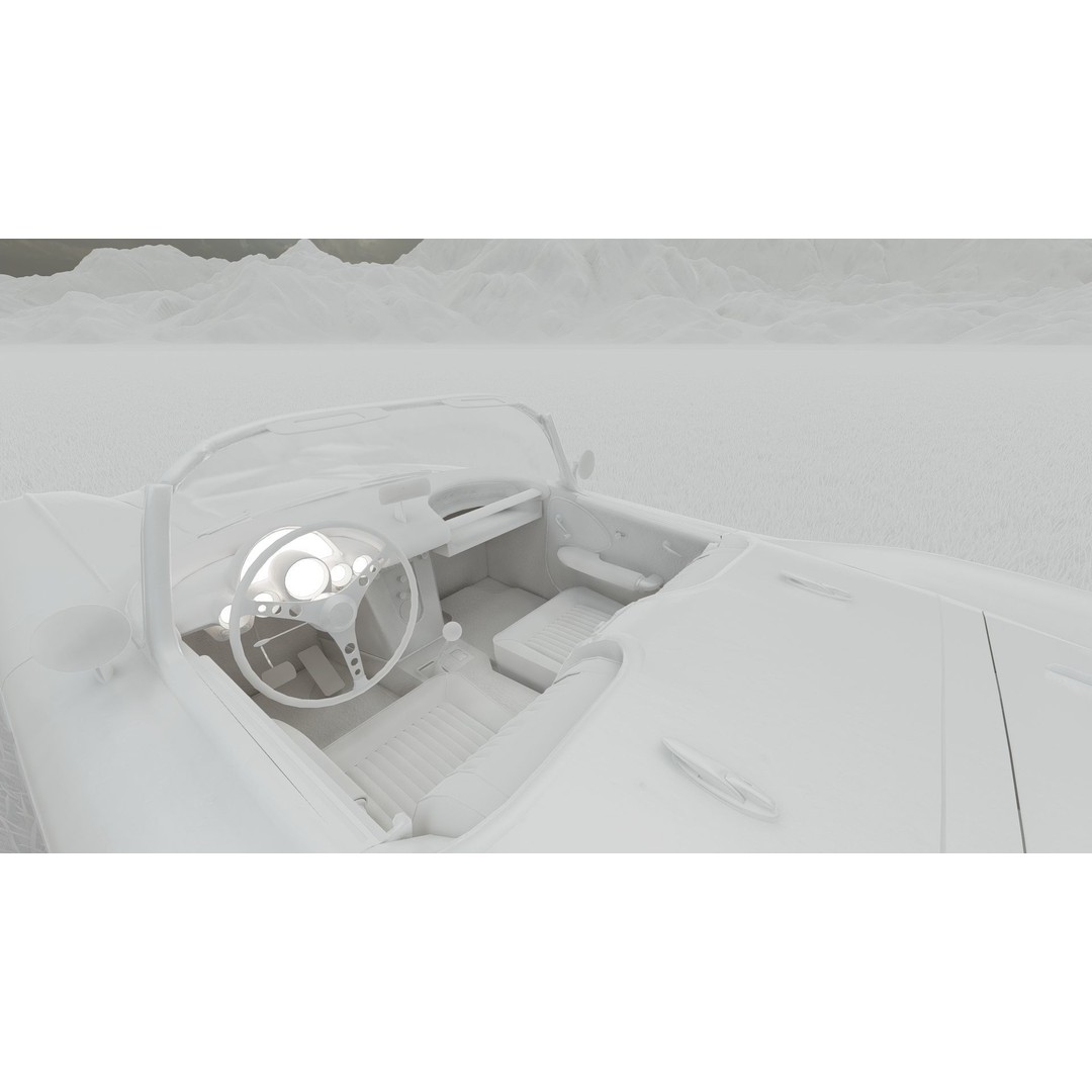 Chevrolet Corvette 1950s 3D Model – Classic Antique Car, Lumion Ready - View 42