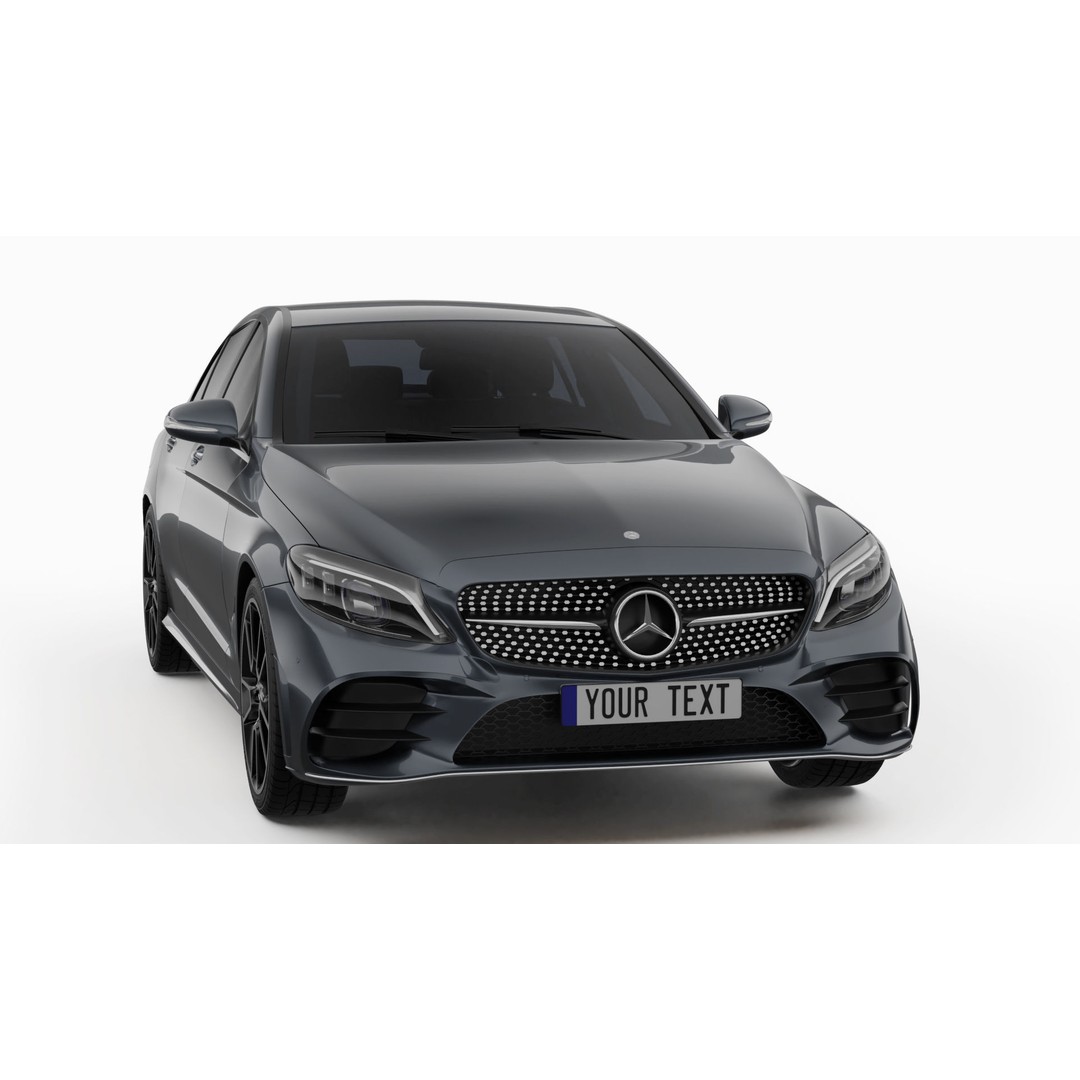 Mercedes-Benz C-Class AMG Line 3D Model – High Poly Rigged Asset, Blender, FBX - View 11