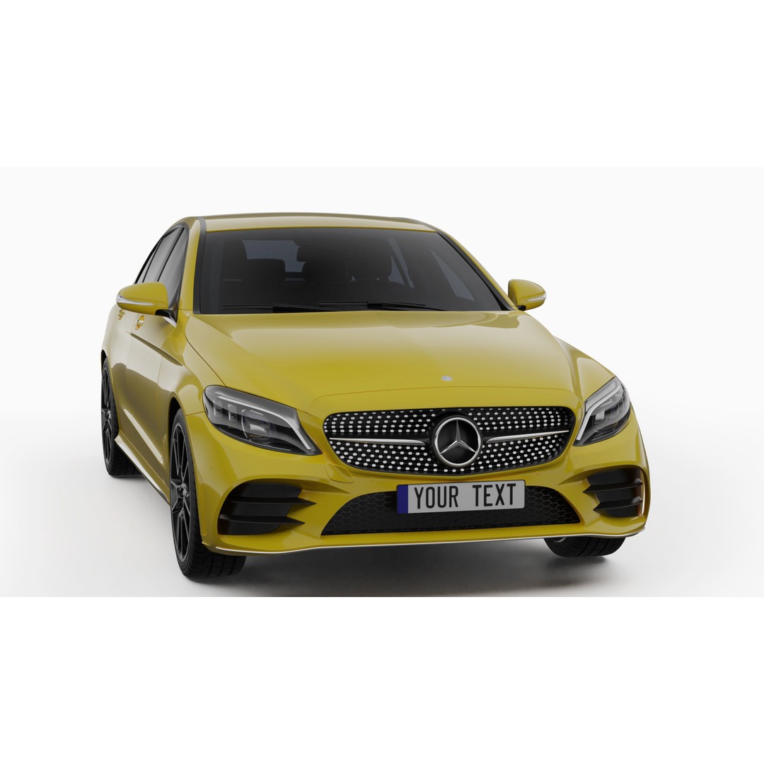 Mercedes-Benz C-Class AMG Line 3D Model – High Poly Rigged Asset, Blender, FBX - View 12