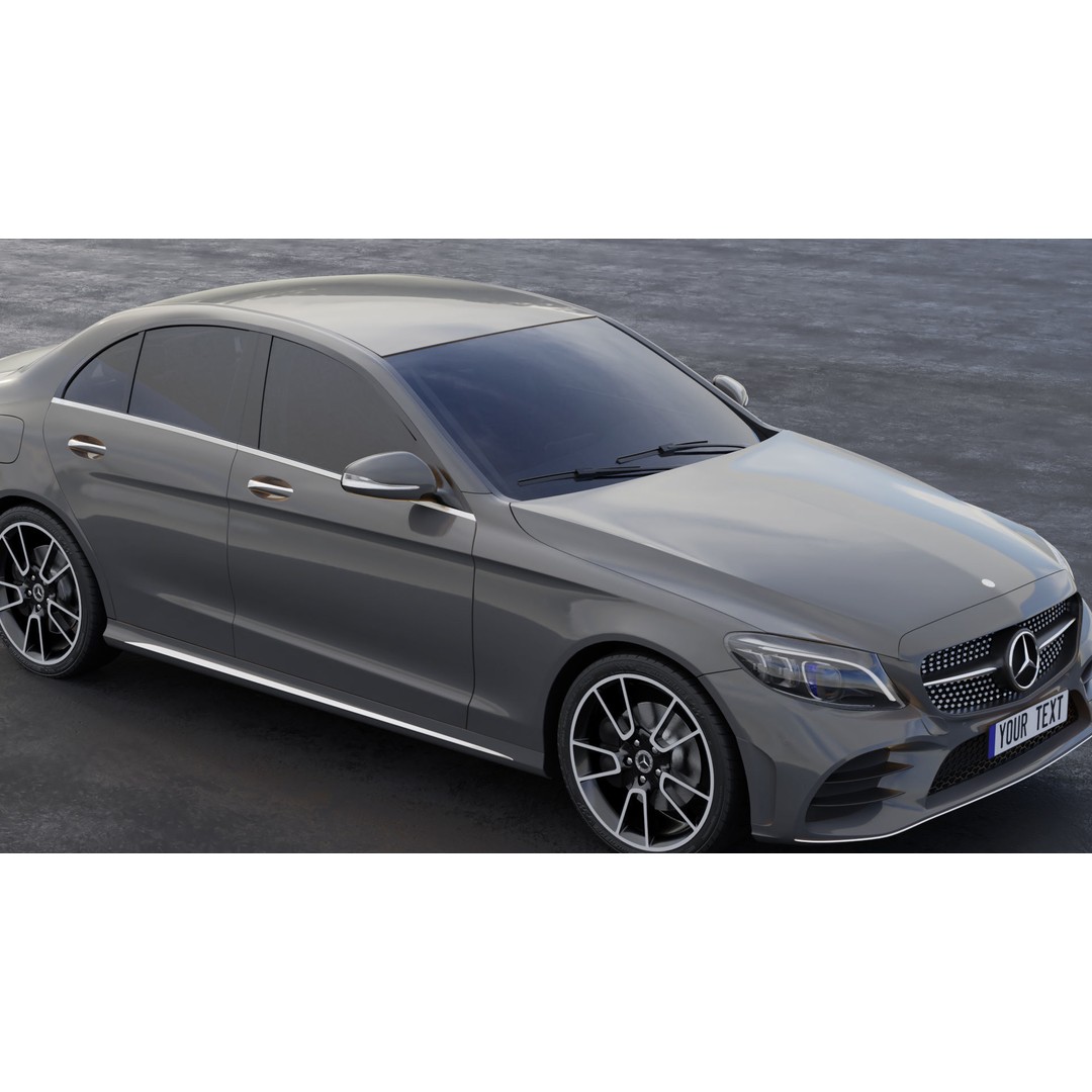 Mercedes-Benz C-Class AMG Line 3D Model – High Poly Rigged Asset, Blender, FBX - View 13
