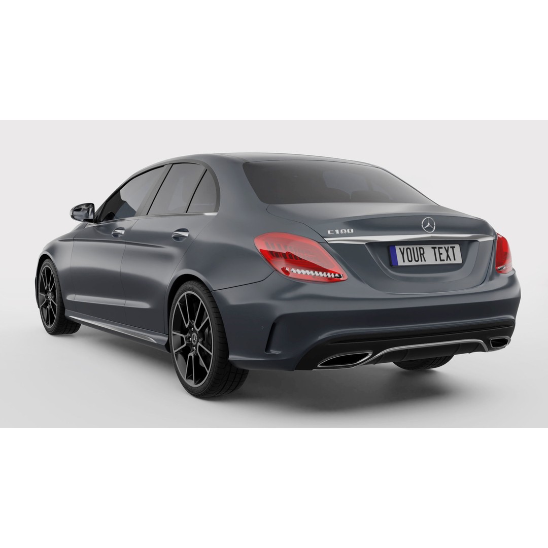 Mercedes-Benz C-Class AMG Line 3D Model – High Poly Rigged Asset, Blender, FBX - View 3