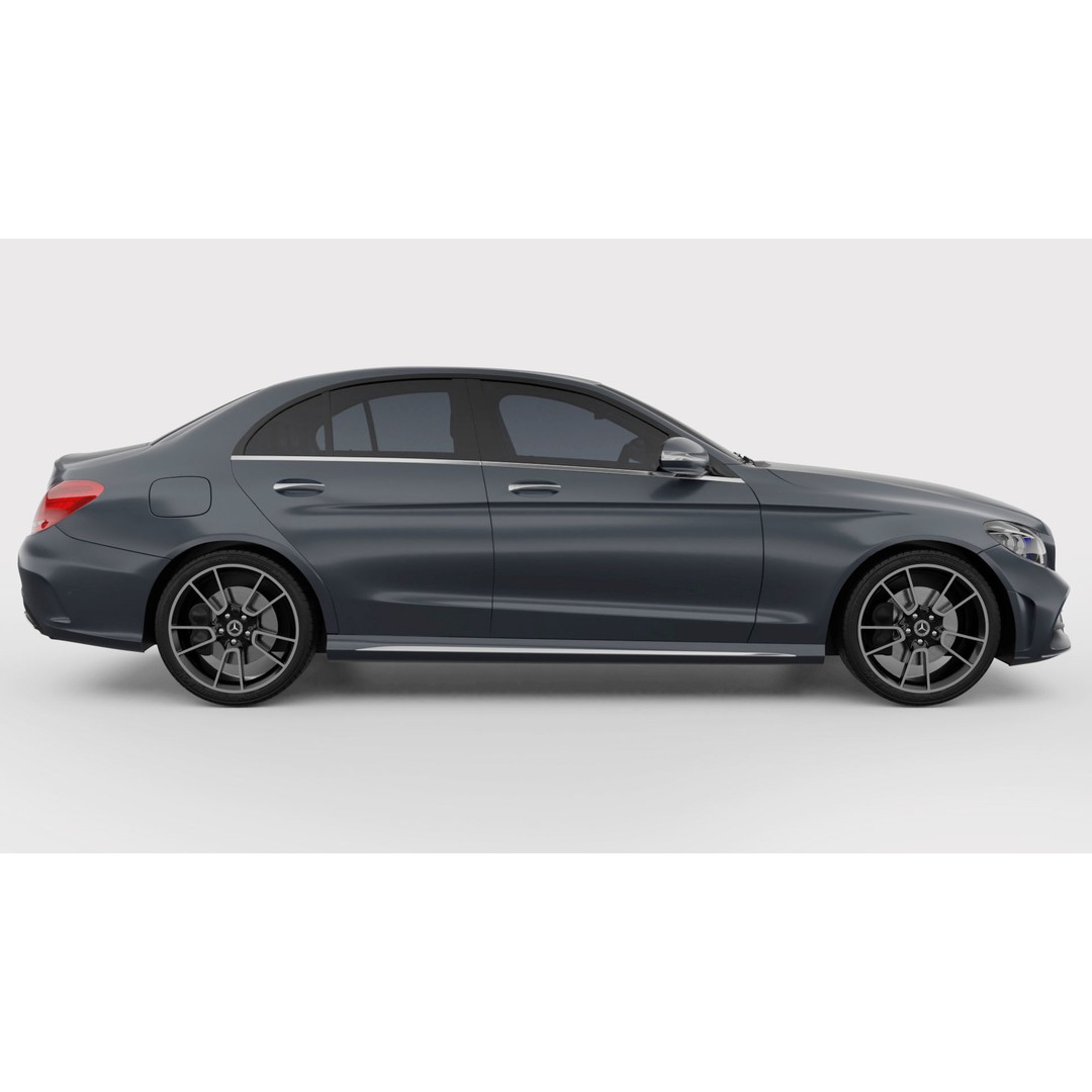 Mercedes-Benz C-Class AMG Line 3D Model – High Poly Rigged Asset, Blender, FBX - View 5