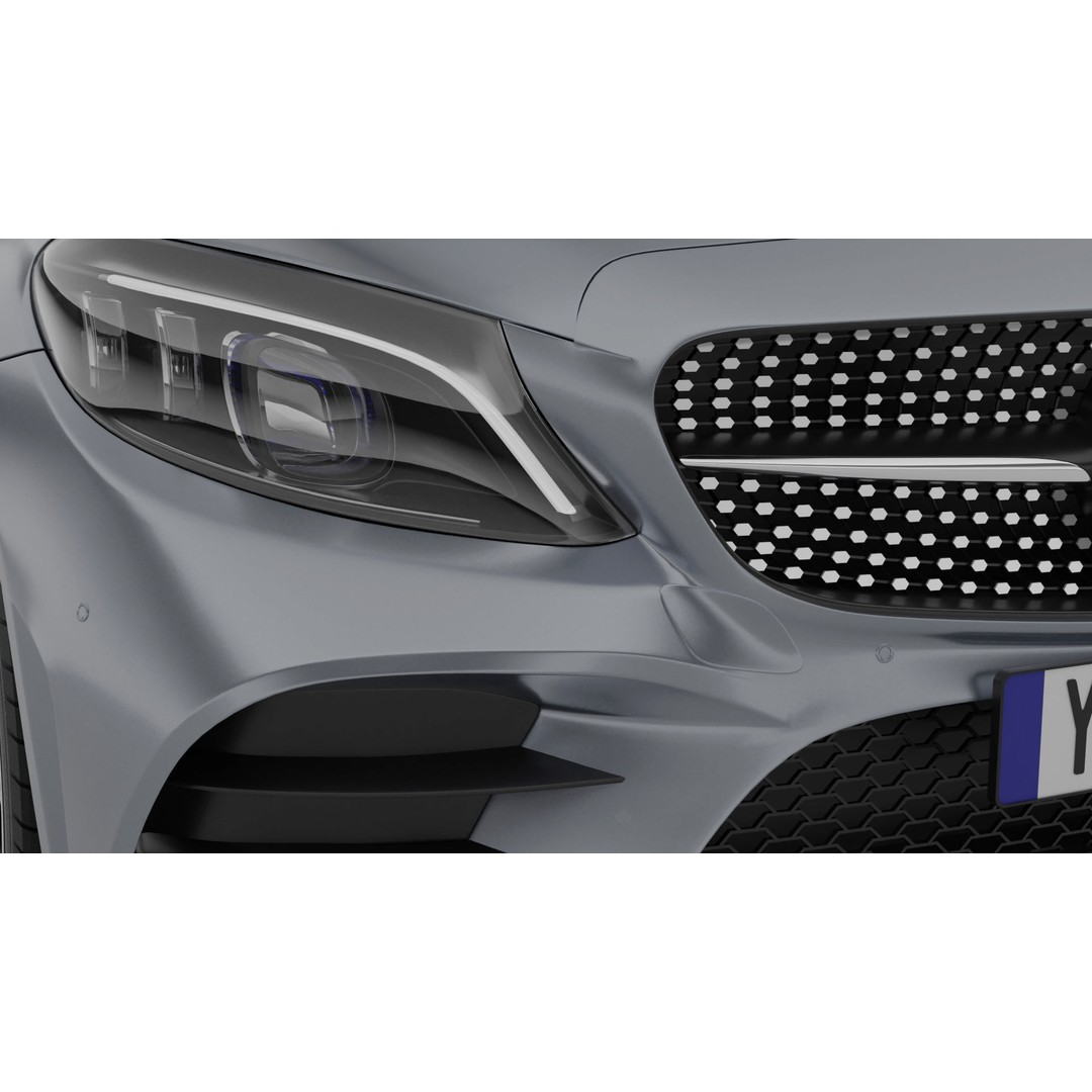 Mercedes-Benz C-Class AMG Line 3D Model – High Poly Rigged Asset, Blender, FBX - View 9