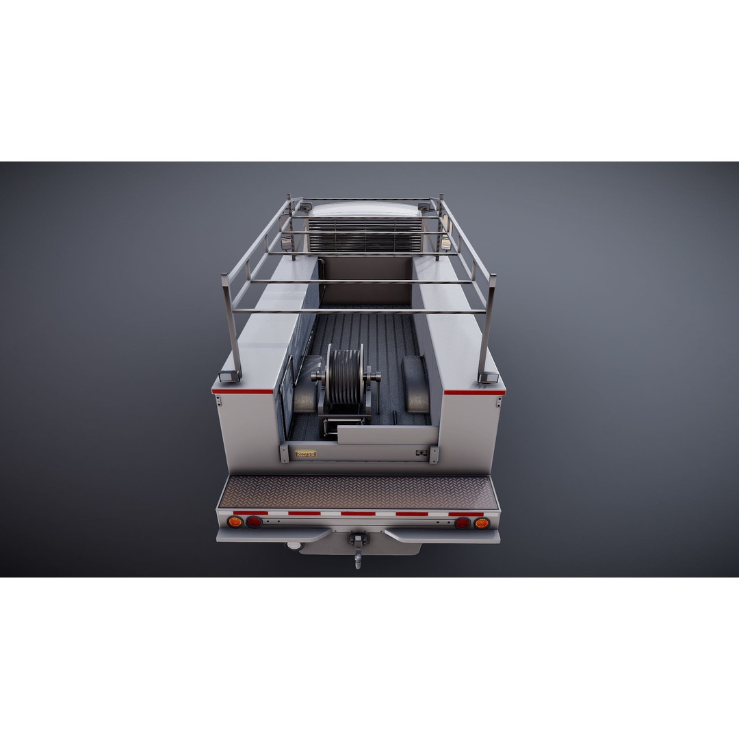 International Durastar Service Truck 3D Model – Low Poly Game Asset, FBX - View 19