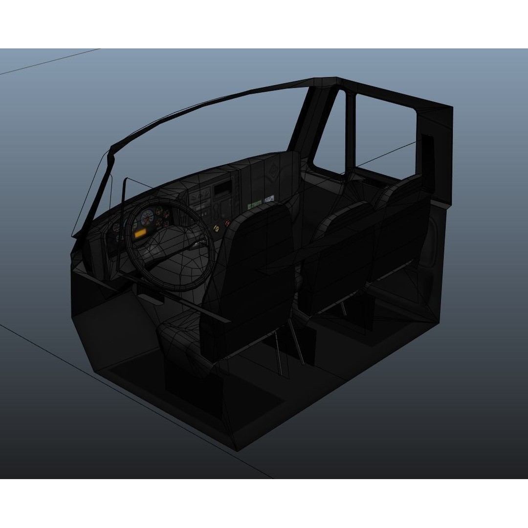 International Durastar Service Truck 3D Model – Low Poly Game Asset, FBX - View 37