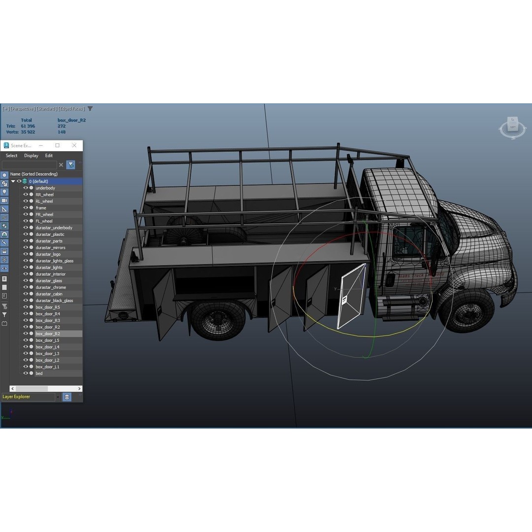 International Durastar Service Truck 3D Model – Low Poly Game Asset, FBX - View 39