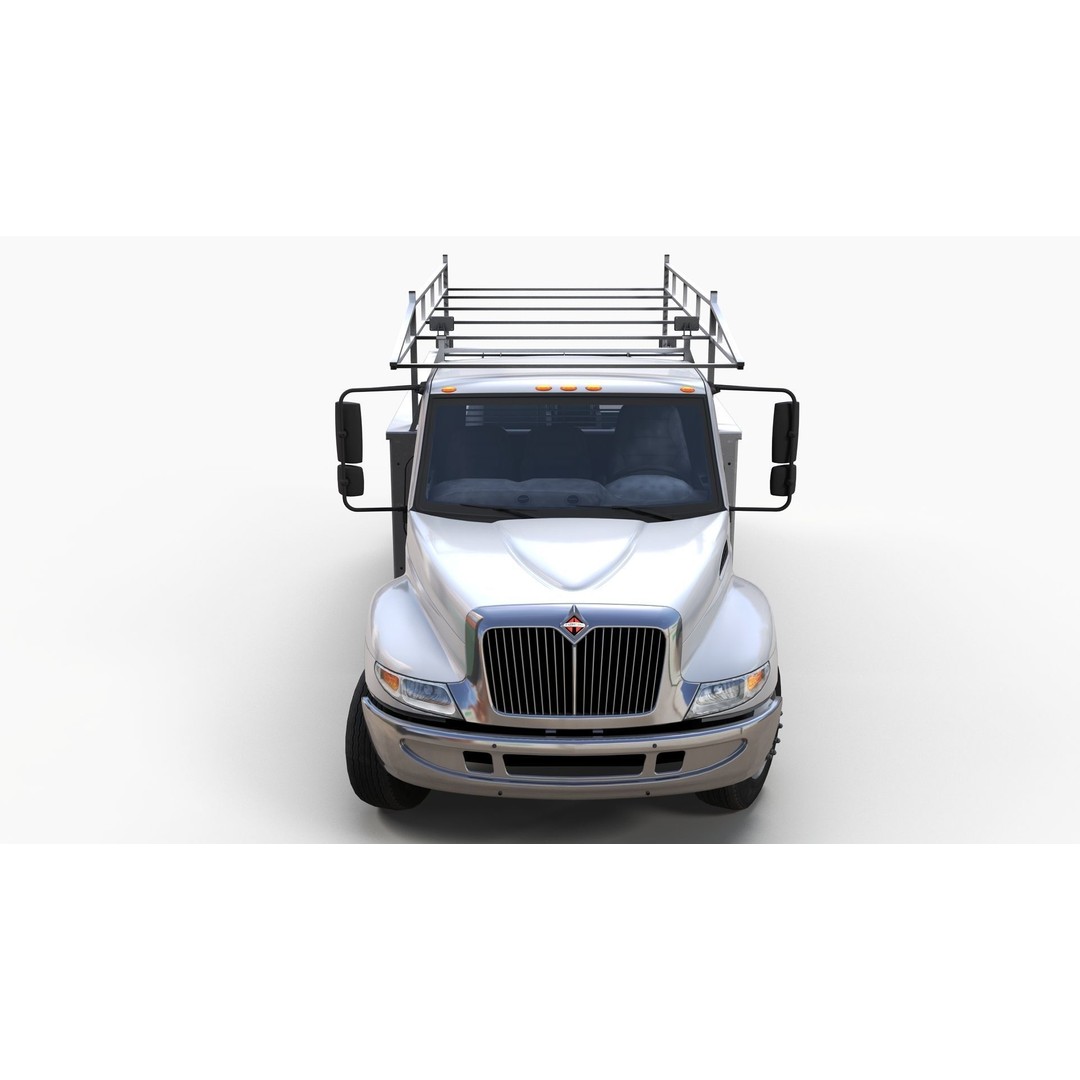 International Durastar Service Truck 3D Model – Low Poly Game Asset, FBX - View 9