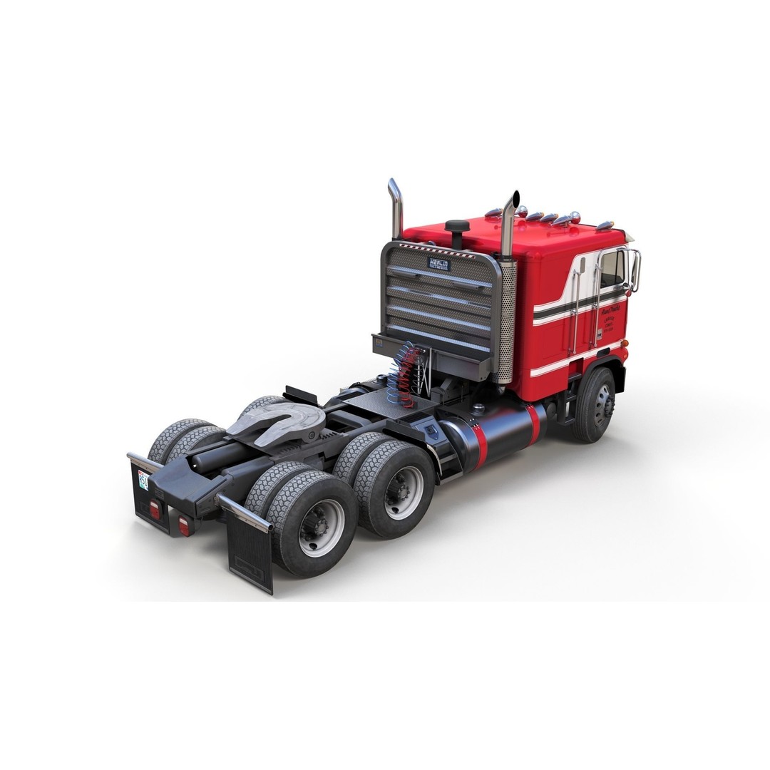 Freightliner Powerliner Dryvan Trailer 3D Model – Low Poly Game Asset, FBX - View 11
