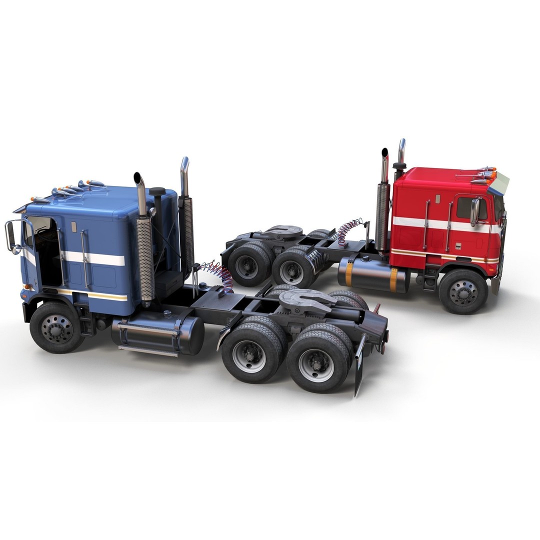 Freightliner Powerliner Dryvan Trailer 3D Model – Low Poly Game Asset, FBX - View 14