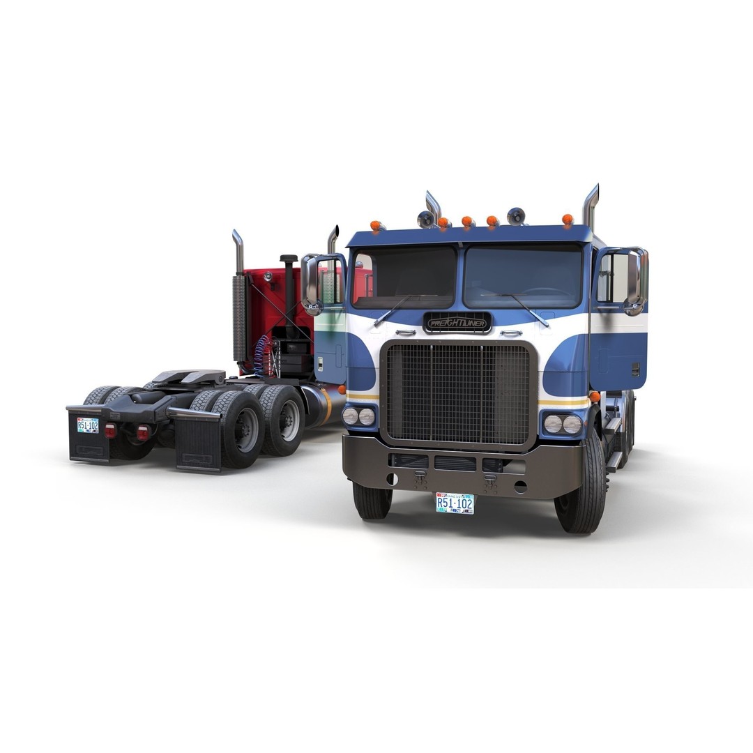 Freightliner Powerliner Dryvan Trailer 3D Model – Low Poly Game Asset, FBX - View 15