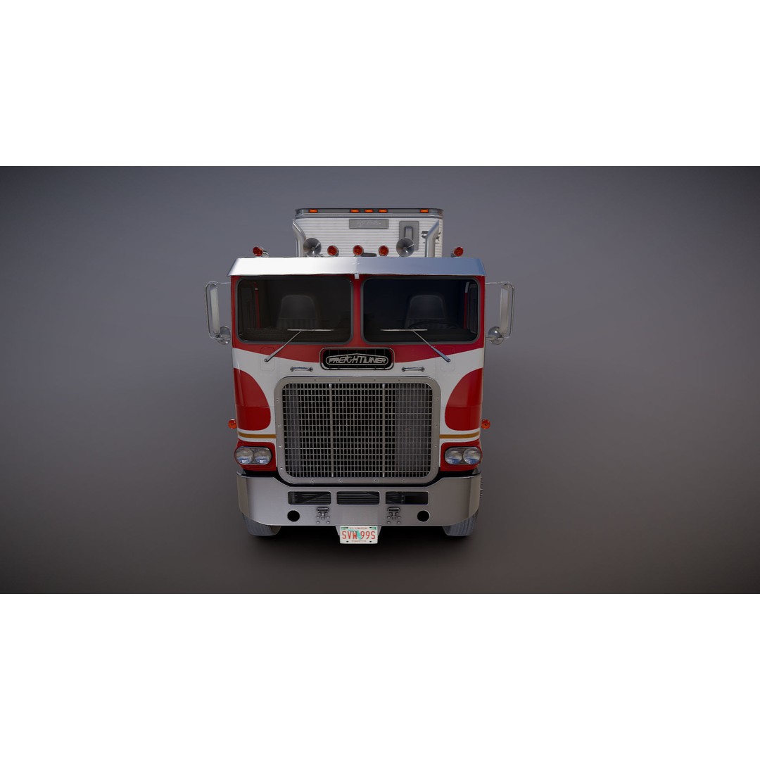 Freightliner Powerliner Dryvan Trailer 3D Model – Low Poly Game Asset, FBX - View 34