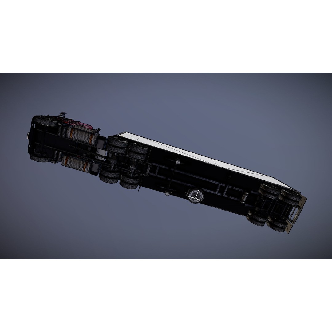 Freightliner Powerliner Dryvan Trailer 3D Model – Low Poly Game Asset, FBX - View 38