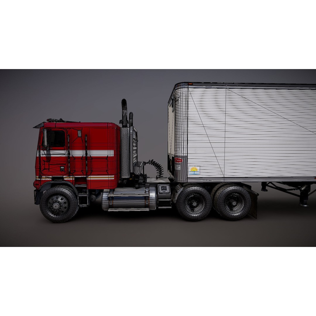 Freightliner Powerliner Dryvan Trailer 3D Model – Low Poly Game Asset, FBX - View 43