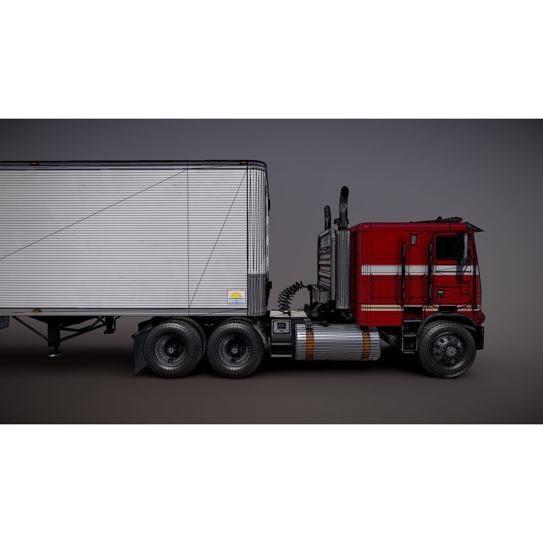 Freightliner Powerliner Dryvan Trailer 3D Model – Low Poly Game Asset, FBX - View 44