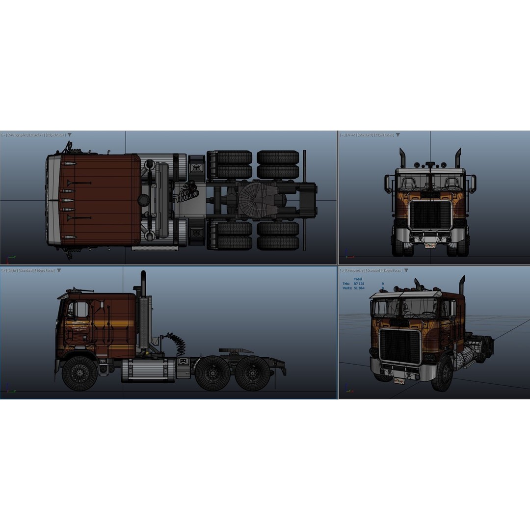 Freightliner Powerliner Dryvan Trailer 3D Model – Low Poly Game Asset, FBX - View 56