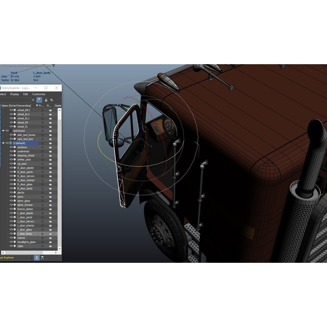Freightliner Powerliner Dryvan Trailer 3D Model – Low Poly Game Asset, FBX - View 63
