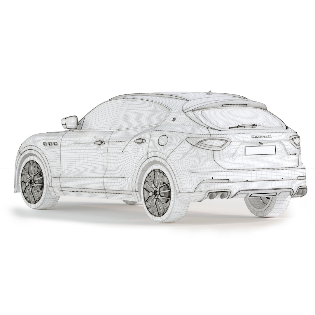 Maserati Levante Granlusso 3D Model – High Poly SUV Asset, FBX, OBJ