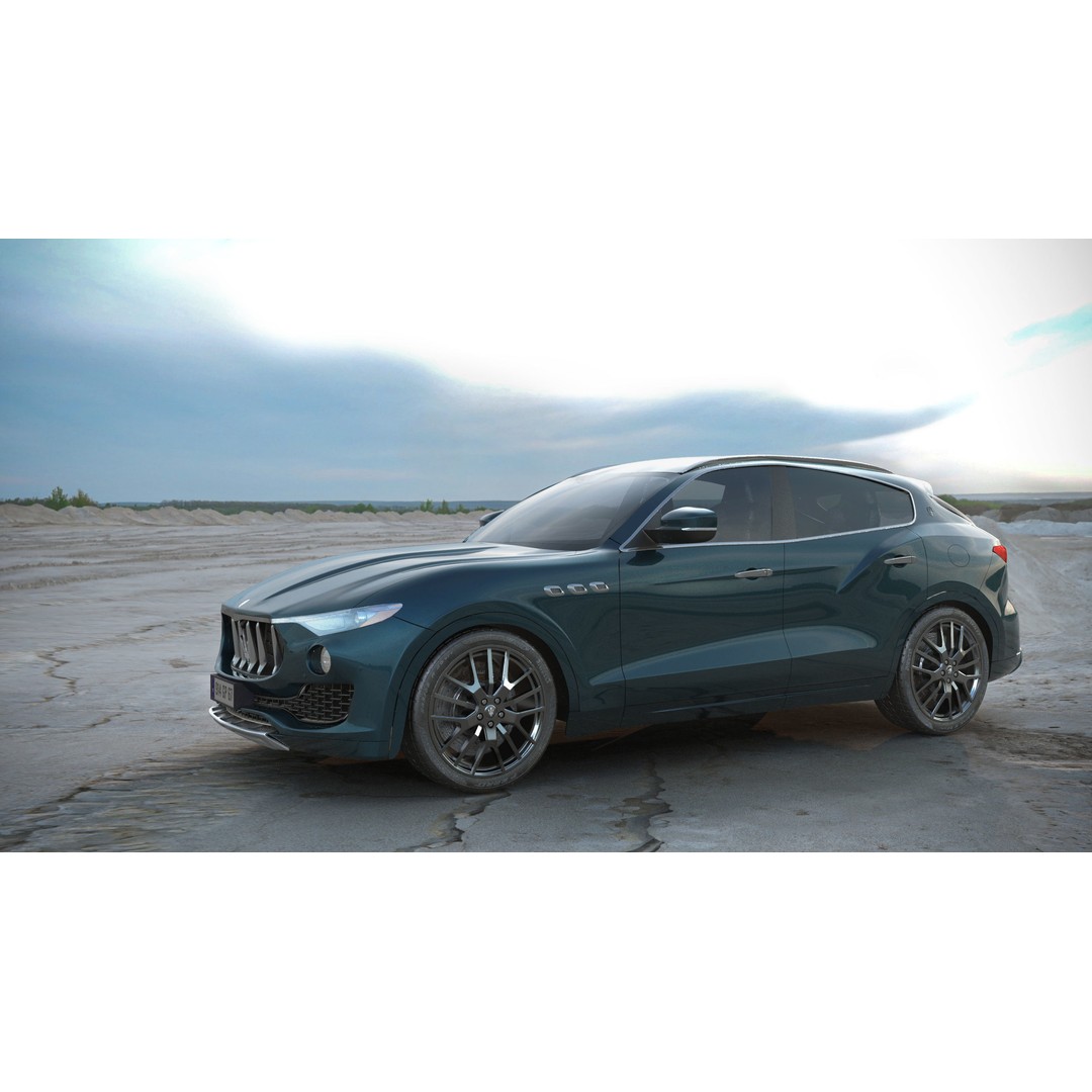 Maserati Levante Granlusso 3D Model – High Poly SUV Asset, FBX, OBJ - View 3