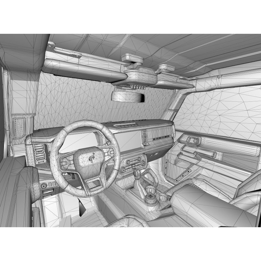 Bronco 2021 Off Road Edition 3D Model – High Poly Game Asset, FBX, OBJ, Blender - View 10