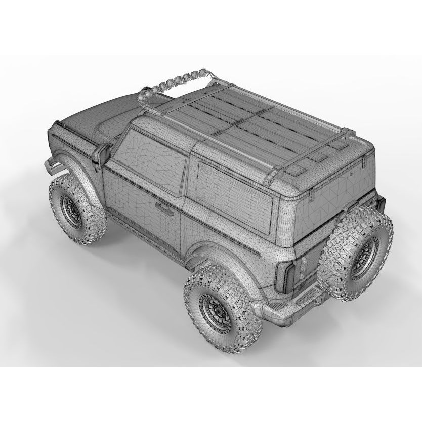 Bronco 2021 Off Road Edition 3D Model – High Poly Game Asset, FBX, OBJ, Blender - View 13