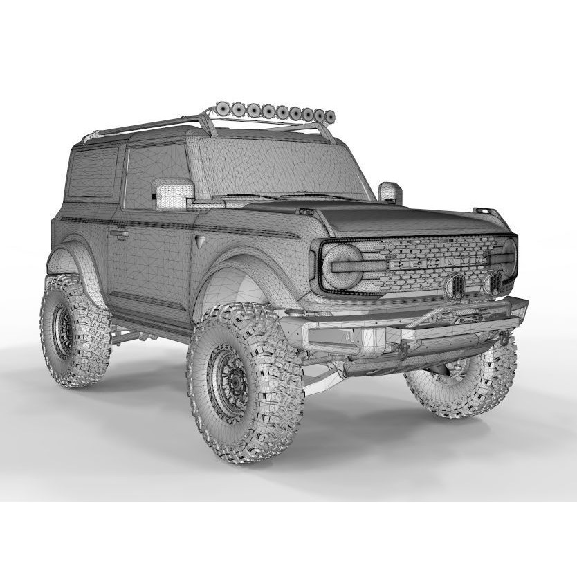 Bronco 2021 Off Road Edition 3D Model – High Poly Game Asset, FBX, OBJ, Blender - View 14