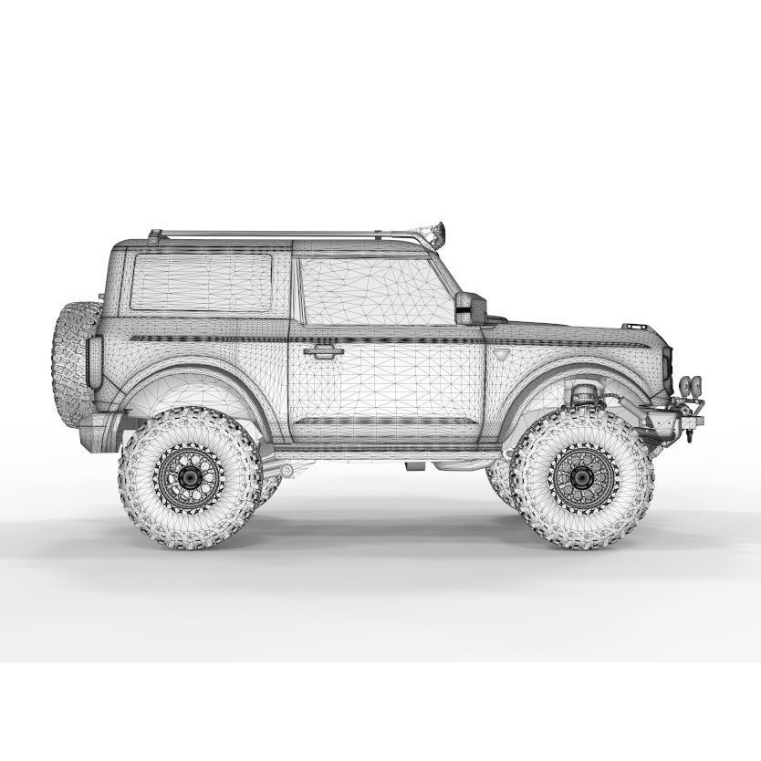 Bronco 2021 Off Road Edition 3D Model – High Poly Game Asset, FBX, OBJ, Blender - View 17