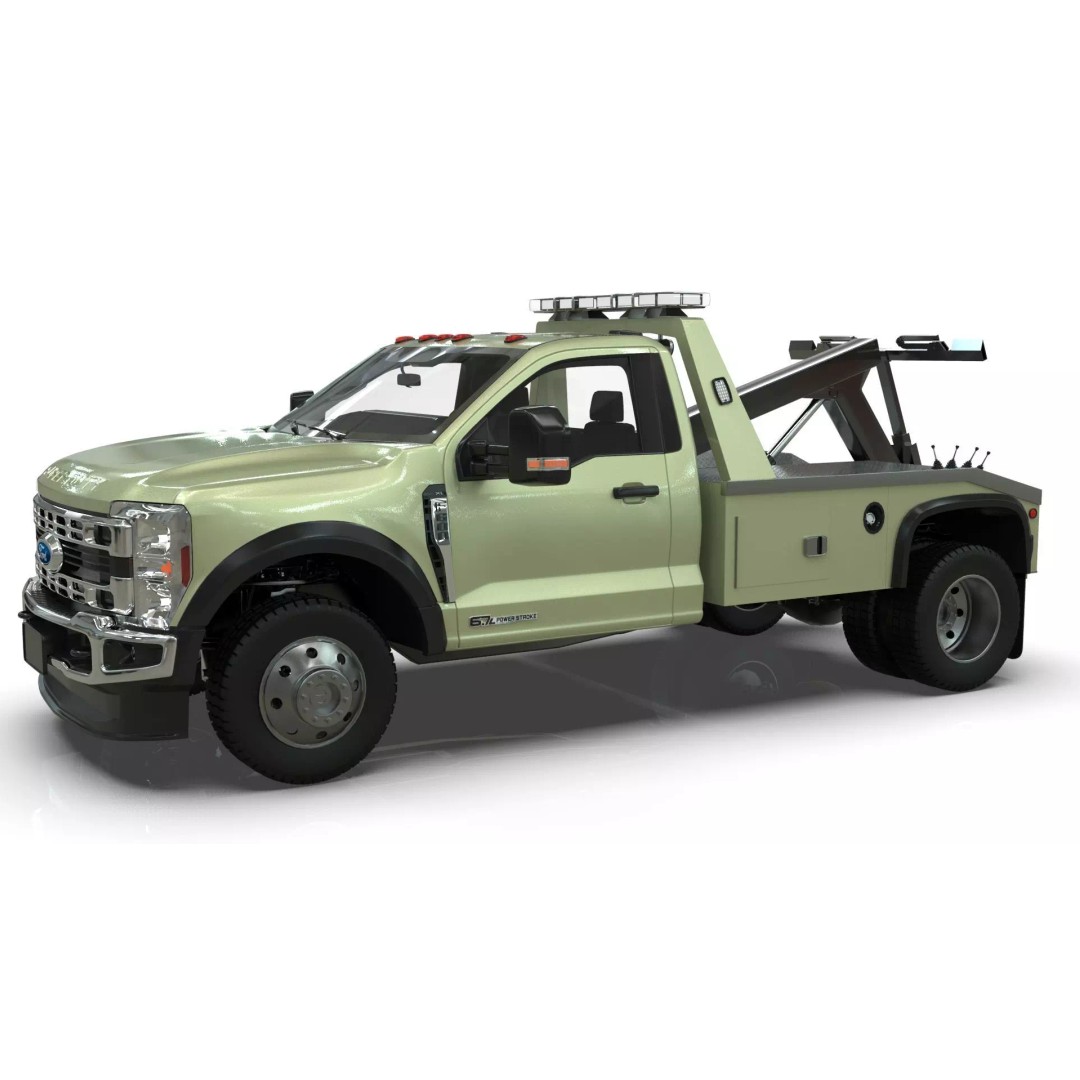 2024 F-600 Tow Truck 3D Model – High Poly Game Asset, FBX, Blender - View 11