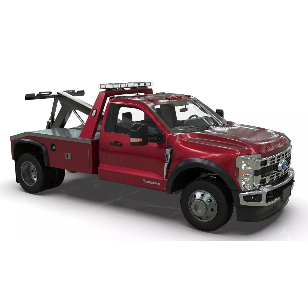 2024 F-600 Tow Truck 3D Model – High Poly Game Asset, FBX, Blender - View 12