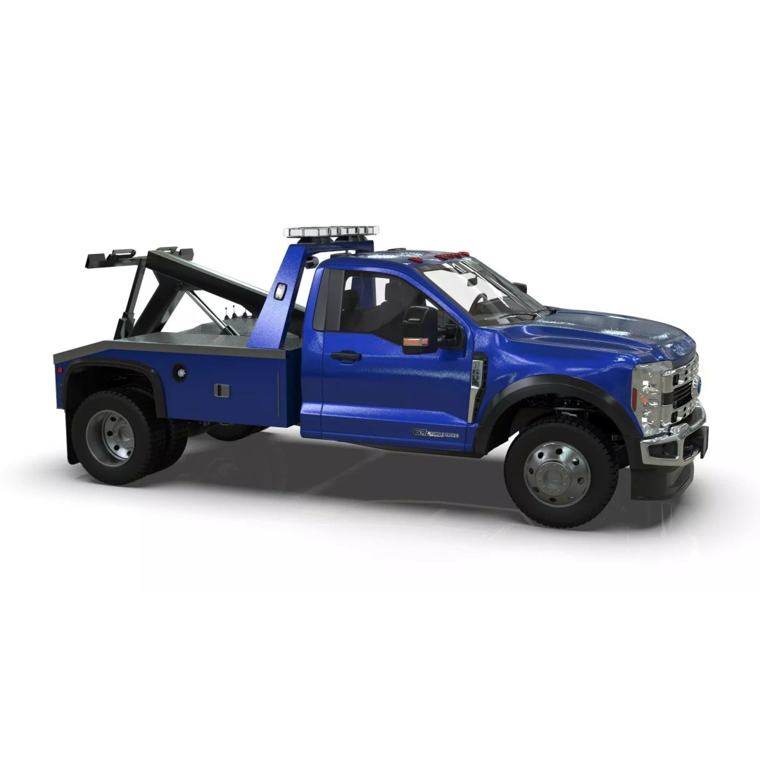 2024 F-600 Tow Truck 3D Model – High Poly Game Asset, FBX, Blender - View 13