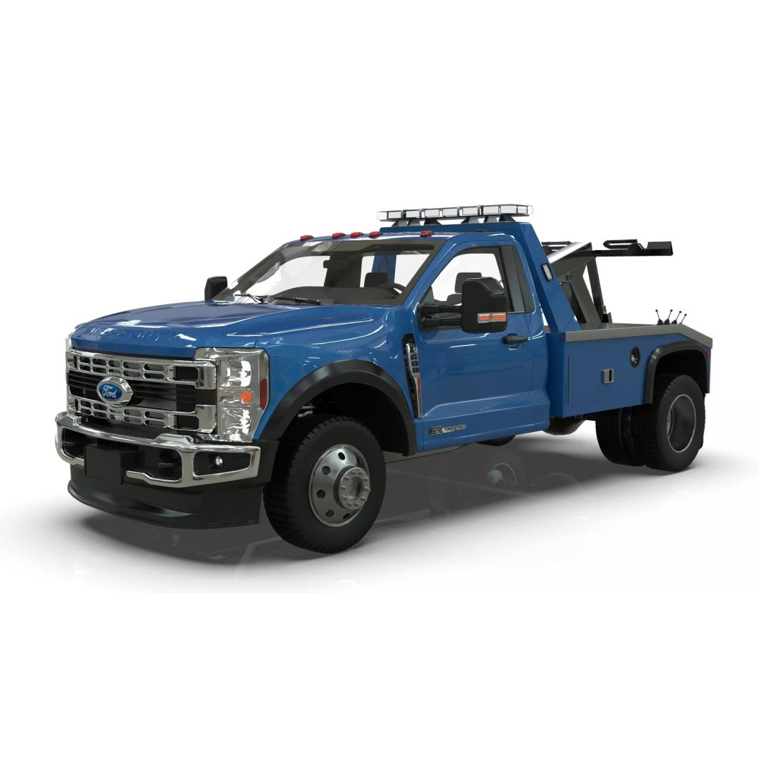 2024 F-600 Tow Truck 3D Model – High Poly Game Asset, FBX, Blender - View 2