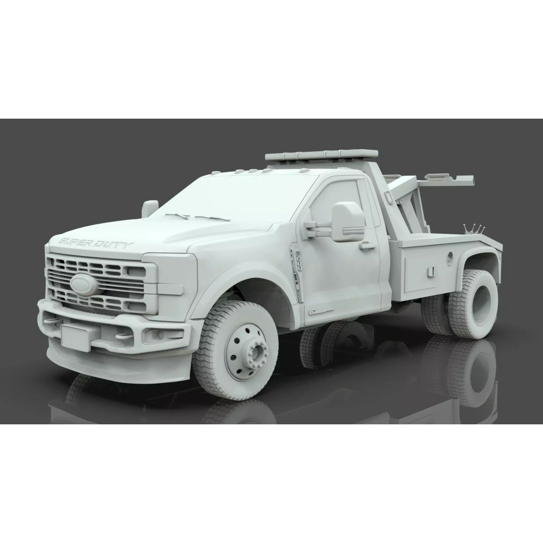 2024 F-600 Tow Truck 3D Model – High Poly Game Asset, FBX, Blender - View 21