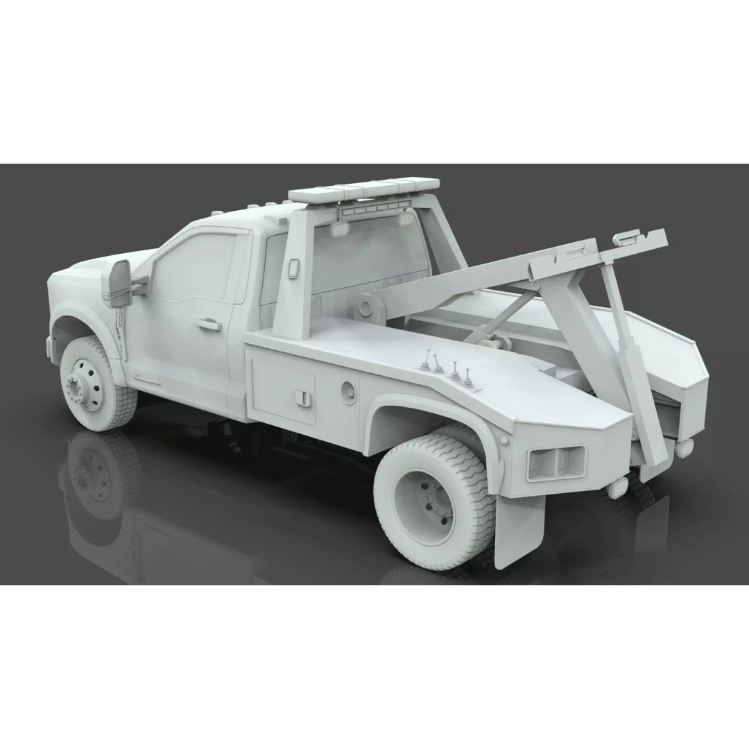 2024 F-600 Tow Truck 3D Model – High Poly Game Asset, FBX, Blender - View 22