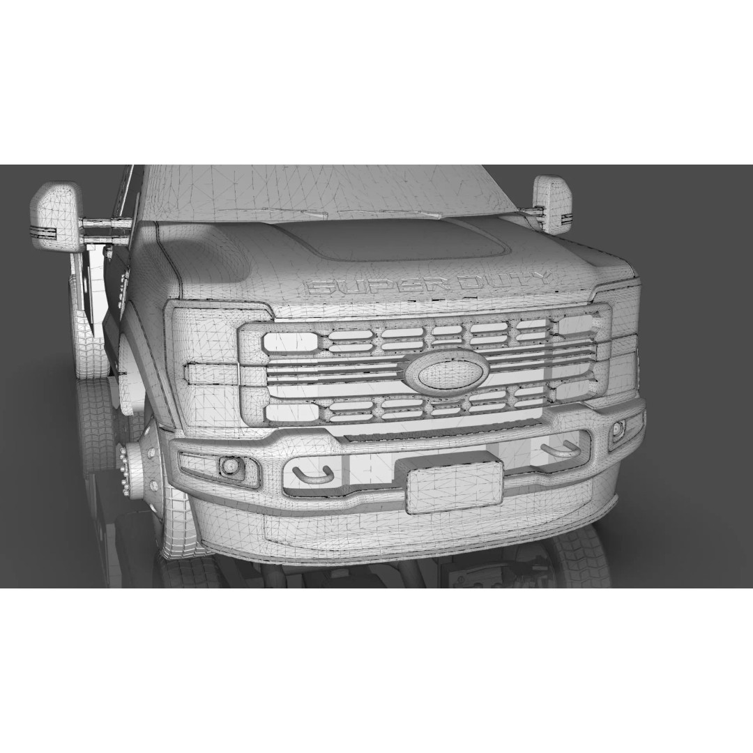 2024 F-600 Tow Truck 3D Model – High Poly Game Asset, FBX, Blender - View 24