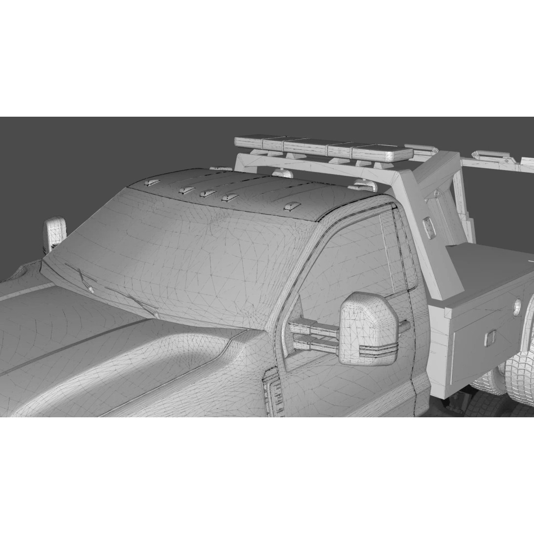 2024 F-600 Tow Truck 3D Model – High Poly Game Asset, FBX, Blender - View 28