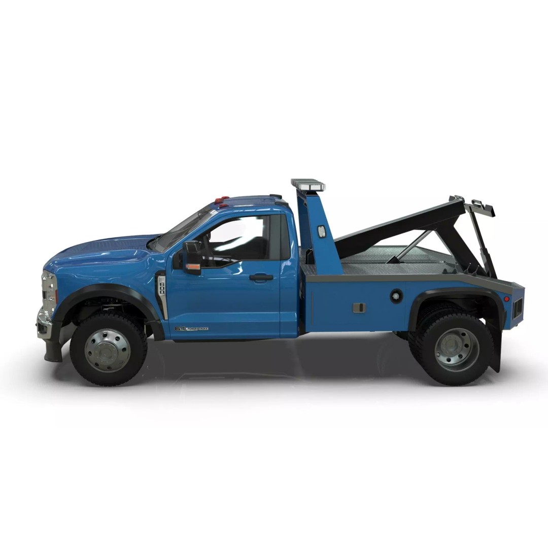 2024 F-600 Tow Truck 3D Model – High Poly Game Asset, FBX, Blender - View 3