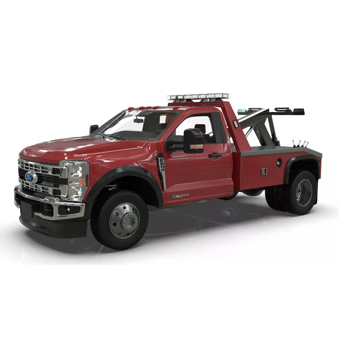 2024 F-600 Tow Truck 3D Model – High Poly Game Asset, FBX, Blender - View 7