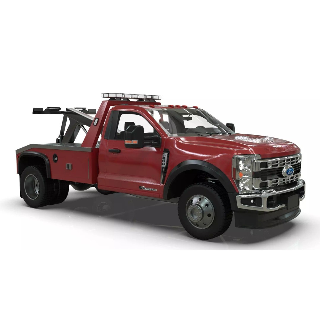 2024 F-600 Tow Truck 3D Model – High Poly Game Asset, FBX, Blender - View 9
