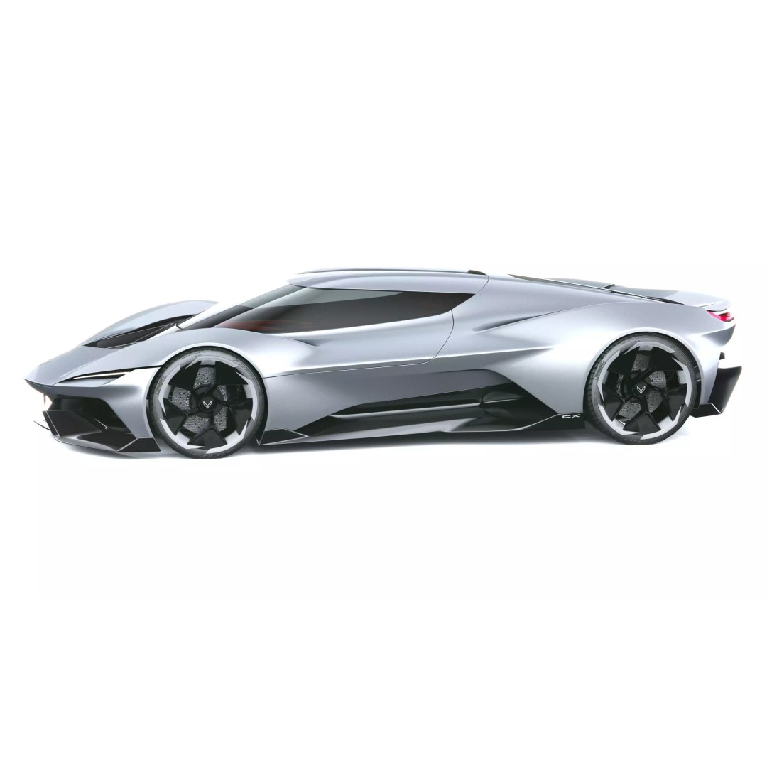 Corvette CX Concept 2025 3D Model – Low Poly Game Asset, FBX, OBJ - View 10