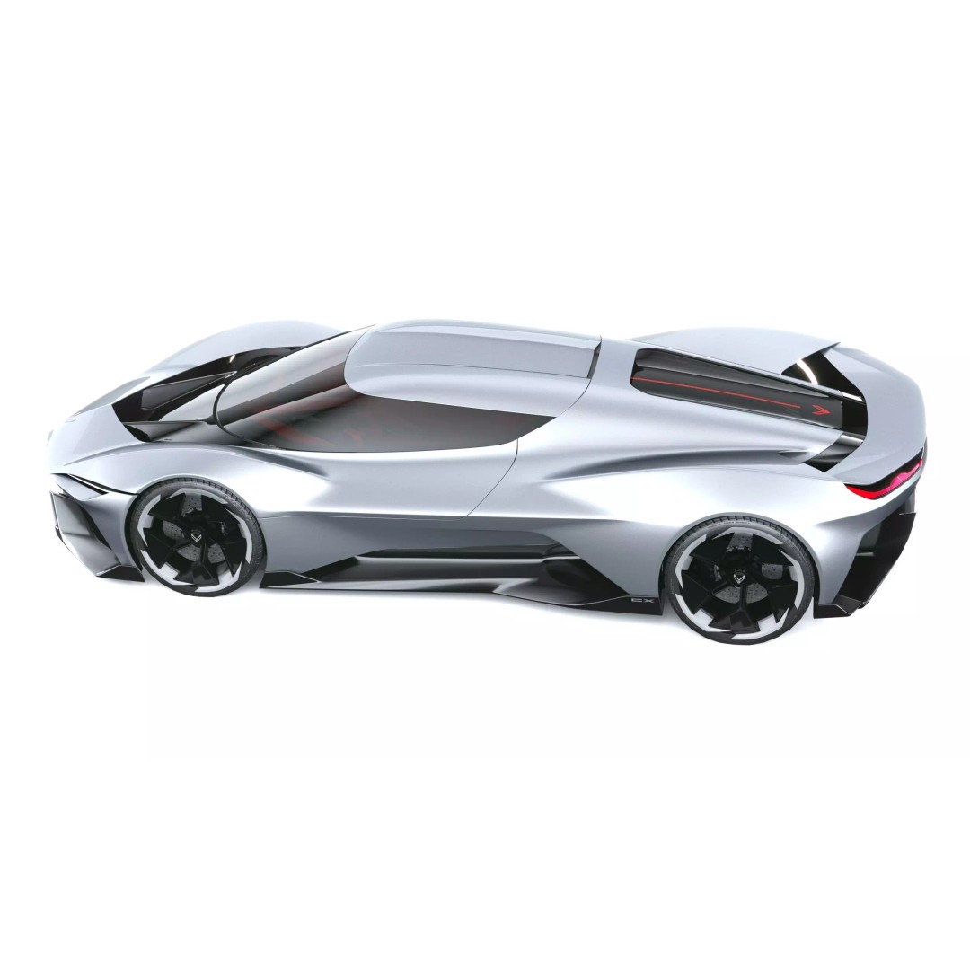 Corvette CX Concept 2025 3D Model – Low Poly Game Asset, FBX, OBJ - View 11