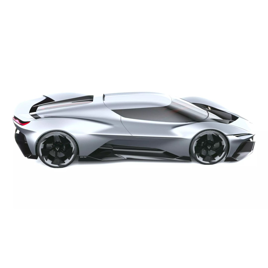 Corvette CX Concept 2025 3D Model – Low Poly Game Asset, FBX, OBJ - View 13