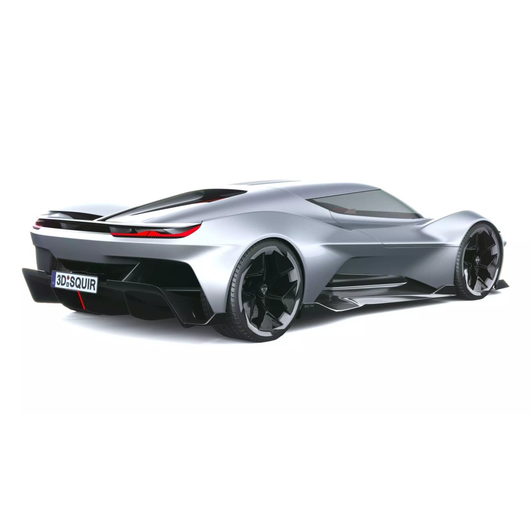 Corvette CX Concept 2025 3D Model – Low Poly Game Asset, FBX, OBJ - View 19