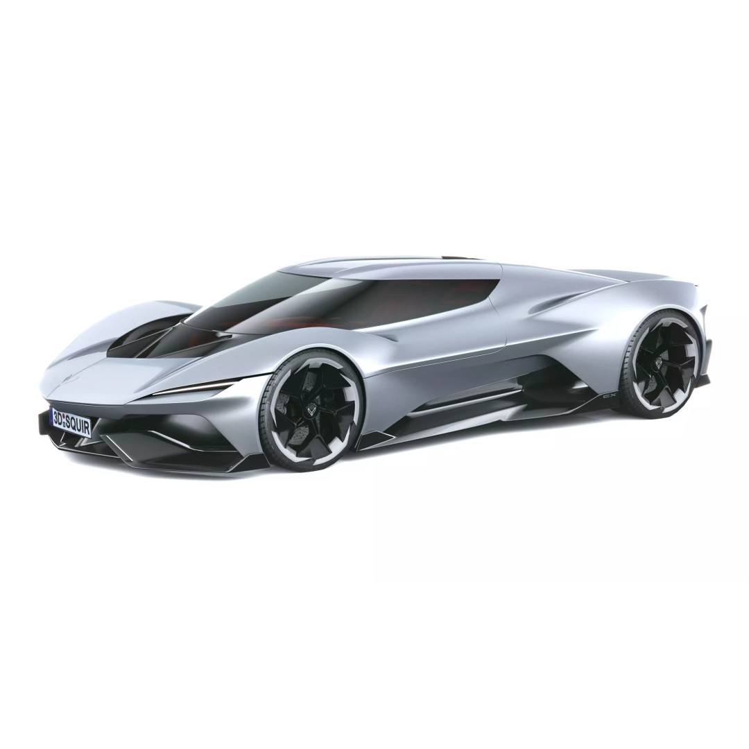 Corvette CX Concept 2025 3D Model – Low Poly Game Asset, FBX, OBJ - View 2